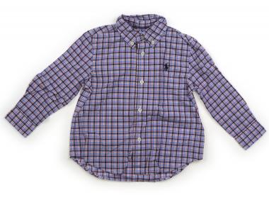 ラルフローレン Ralph Lauren シャツ・ブラウス 90 男の子 チェック（水色、白、赤）、紺色ポニー刺繍 子供服 ベビー服 キッズ アウトレット ユーズド 【中古】キッズ・ベビー・マタニティ