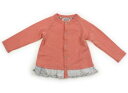ラブ&ピース&マネー Love&Peace&Money カーディガン 100 女の子 サーモンピンク 子供服 ベビー服 キッズ アウトレット ユーズド 【中古】キッズ・ベビー・マタニティ
