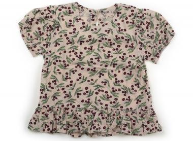 プティマイン petit main チュニック 130 女の子 ベージュ×プルーン 子供服 ベビー服 キッズ アウトレ..