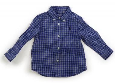 ラルフローレン Ralph Lauren シャツ・ブラウス 80 男の子 ブルー系チェック 子供服 ベビー服 キッズ アウトレット ユーズド 【中古】キッズ・ベビー・マタニティ