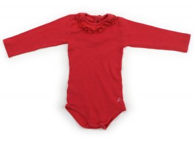 プチバトー PETIT BATEAU ロンパース 70 女の子 レッド 子供服 ベビー服 キッズ アウトレット ユーズド 【中古】キッズ・ベビー・マタニティ
