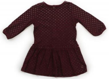 プチバトー PETIT BATEAU チュニック 70 女の子 バーガンディー・ゴールド 子供服 ベビー服 キッズ アウトレット ユーズド 【中古】キッズ・ベビー・マタニティ