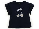 プティマイン petit main Tシャツ・カットソー 100 女の子 ネイビー・さくらんぼ柄 子供服 ベビー服 キッズ アウトレット ユーズド 【中古】キッズ・ベビー・マタニティ(4)