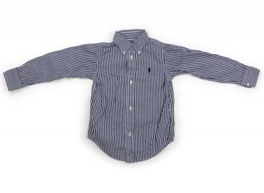 ラルフローレン Ralph Lauren シャツ・ブラウス 100 男の子 ストライプ　ネイビー　白 子供服 ベビー服 キッズ アウトレット ユーズド 【中古】キッズ・ベビー・マタニティ