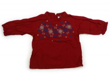 ラーゴム Lagom シャツ・ブラウス 110 女の子 バーガンディ、青、グレー 子供服 ベビー服 キッズ アウトレット ユーズド 【中古】キッズ・ベビー・マタニティ