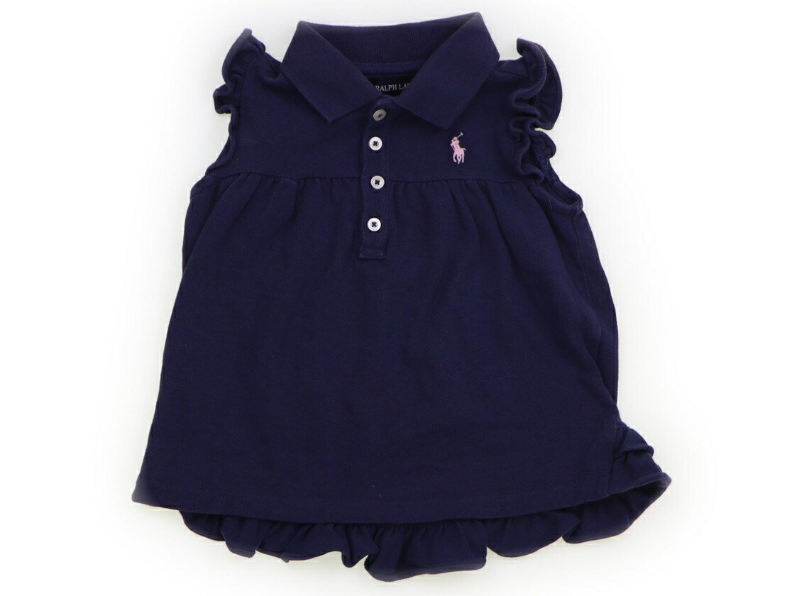 ラルフローレン Ralph Lauren ポロシャツ 80 女の子 ネイビー、ピンクロゴ 子供服 ベビー服 キッズ アウトレット ユーズド 【中古】キッズ・ベビー・マタニティ