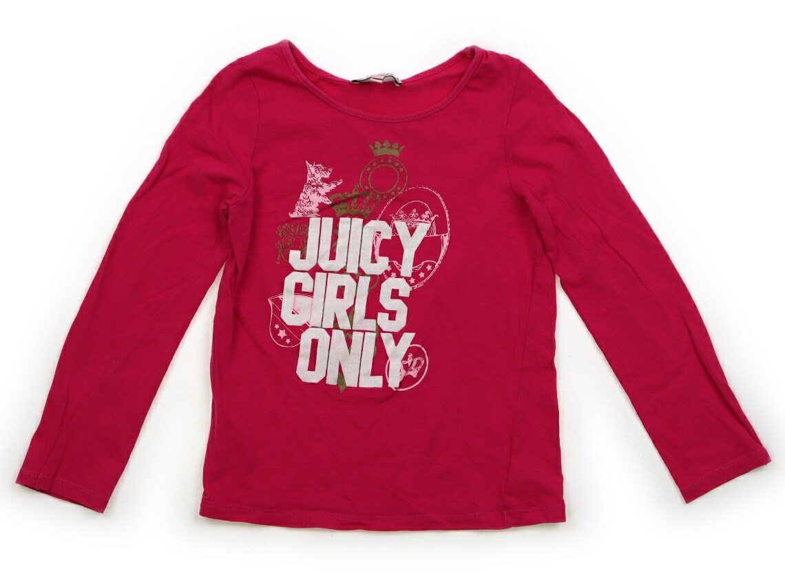 ジューシークチュール JUICY COUTURE Tシャツ カットソー 120 女の子 ローズピンク 白ロゴ 子供服 ベビー服 キッズ アウトレット ユーズド 【中古】キッズ ベビー マタニティ