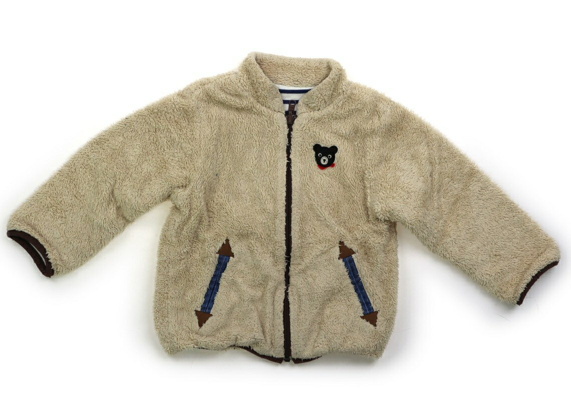 ダブルB Double B コート・ジャンパー 110 男の子 ベージュ、紺ボーダー 子供服 ベビー服 キッズ アウトレット ユーズド 【中古】キッズ・ベビー・...