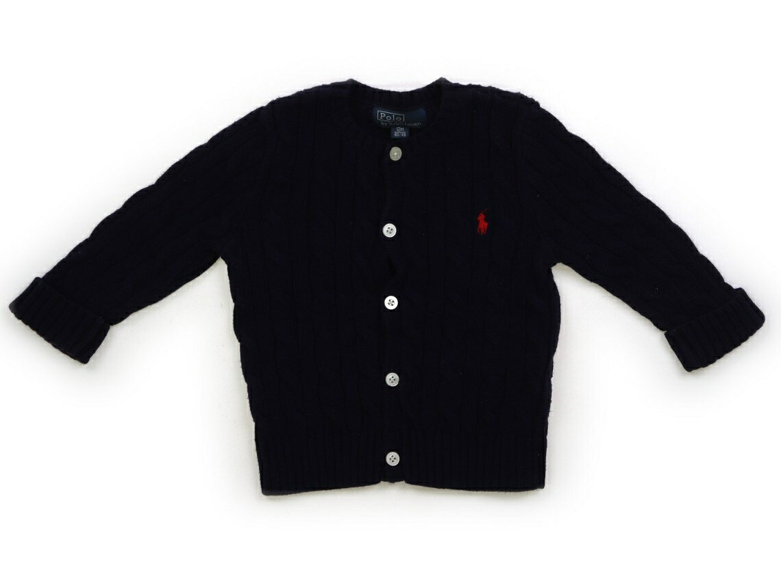 ポロラルフローレン POLO RALPH LAUREN カーディガン 80 男の子 紺 赤 子供服 ベビー服 キッズ アウトレット ユーズド 【中古】キッズ ベビー マタニティ