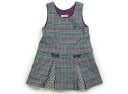 ニットプランナー（KP） Knit Planner(KP) ジャンパースカート 110 女の子 グレー　　緑　紫　チェック　ドット 子供服 ベビー服 キッズ アウトレット ユーズド 【中古】キッズ・ベビー・マタニティ