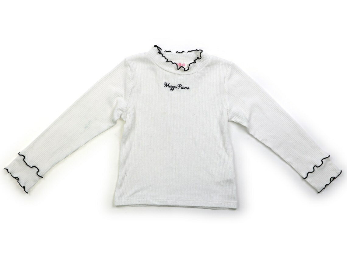 メゾピアノ mezzo piano Tシャツ・カットソー 120 女の子 オフ・ブラックメロウ 子供服 ベビー服 キッズ アウトレット ユーズド キッズ・ベビー・マタニティ