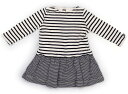 プチバトー PETIT BATEAU ワンピース 80 女の子 キナリ・ネイビーボーダー 子供服 ベビー服 キッズ アウトレット ユーズド 【中古】キッズ・ベビー・マタニティ(4)
