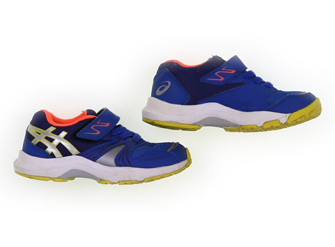 アシックス Asics スニーカー 靴16cm～ 男の子 青　蛍光ピンク　白　シルバーライン 子供服 ベビー服 キッズ アウトレット ユーズド 【中古】キッズ・ベビー・マタニティ 2