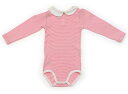 プチバトー PETIT BATEAU ロンパース 80 女の子 ピンク、白 子供服 ベビー服 キッズ アウトレット ユーズド 【中古】キッズ・ベビー・マタニティ(4)