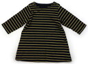 プチバトー PETIT BATEAU ワンピース 60 女の子 ネイビー×ゴールド×ボーダー 子供服 ベビー服 キッズ アウトレット ユーズド 【中古】キッズ・ベビー・マタニティ(4)