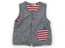 ニットプランナー(KP) Knit Planner(KP) ベビーベスト 70 男の子 グレー・アルファベット 子供服 ベビー服 キッズ アウトレット ユーズド...