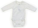 プチバトー PETIT BATEAU ロンパース 50 男の子 ホワイト 子供服 ベビー服 キッズ アウトレット ユーズド 【中古】キッズ・ベビー・マタニティ(4)