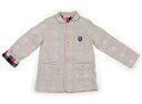 コムサイズム COMME CA ISM ジャケット・ブレザー 120 男の子 ベージュ×赤紺・チェック 子供服 ベビー服 キッズ アウトレット ユーズド 【中古...