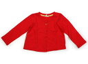 ラーゴム Lagom カーディガン 100 女の子 朱色・クリーム・蝶 子供服 ベビー服 キッズ アウトレット ユーズド 【中古】キッズ・ベビー・マタニティ