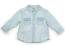 プティマイン petit main シャツ・ブラウス 90 男の子 ライトブルー 子供服 ベビー服 キッズ アウトレット ユーズド 【中古】キッズ・ベビー・マタ...