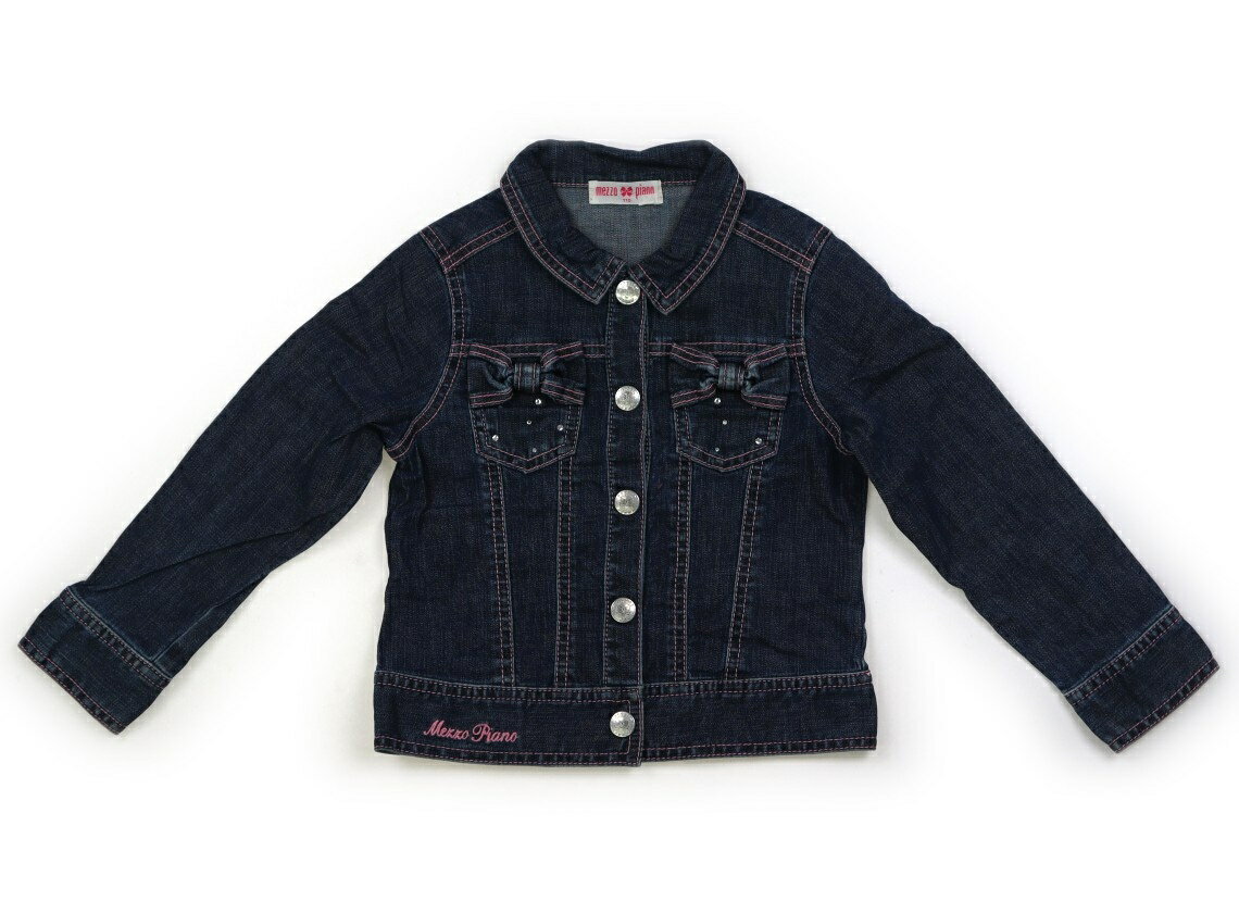 メゾピアノ mezzo piano ブルゾン・Gジャン 110 女の子 ネイビー 子供服 ベビー服 キッズ アウトレット ユーズド 【中古】キッズ・ベビー・マタ...