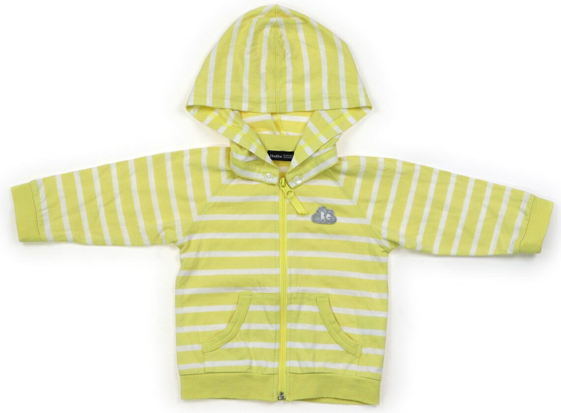 べべ BeBe パーカー 80 男の子 イエロー・ボーダー 子供服 ベビー服 キッズ アウトレット ユーズド 【中古】キッズ・ベビー・マタニティ