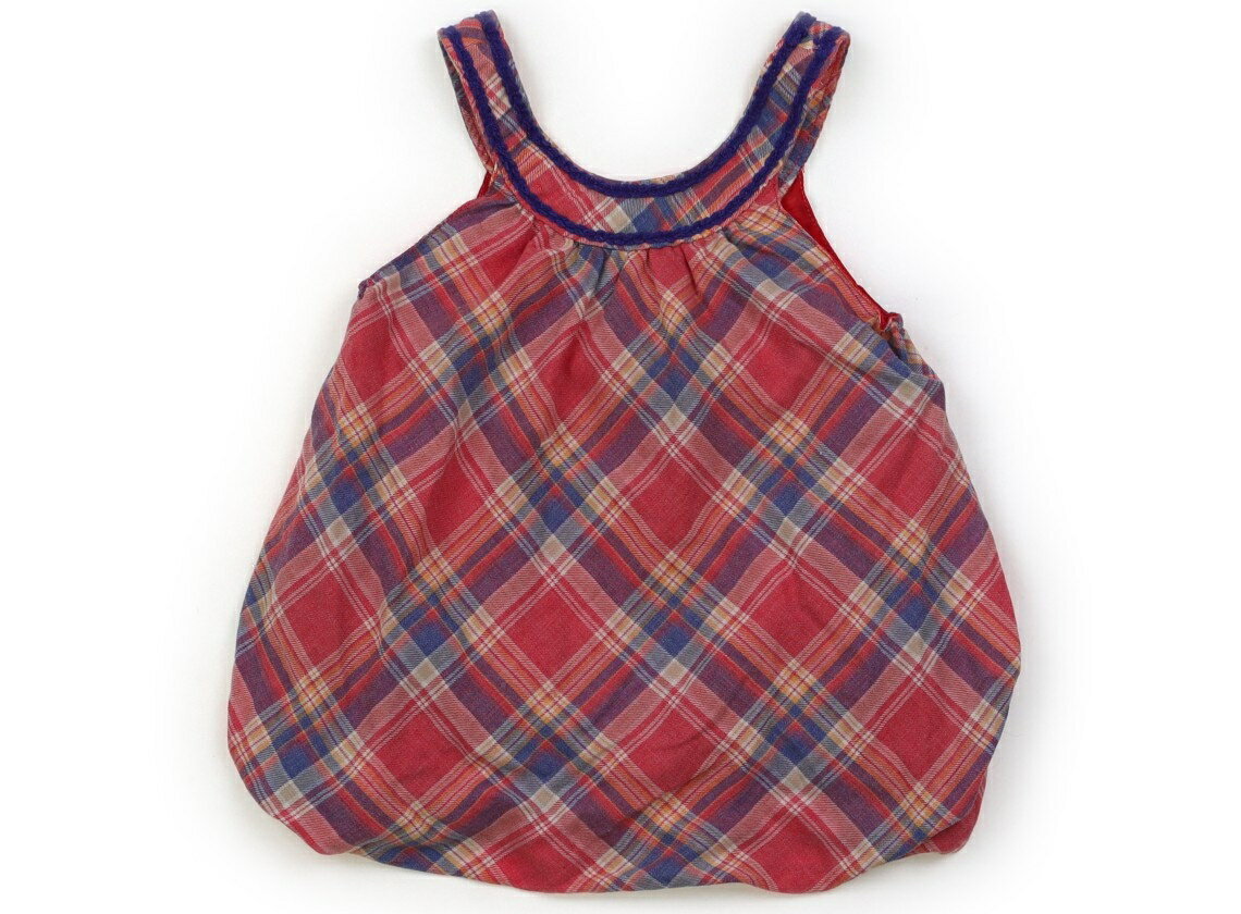 アナスイ ANNA SUI ジャンパースカート 90 女の子 ピンク系×青系×パープル×チェック柄 子供服 ベビー服 キッズ アウトレット ユーズド 【中古】キ...