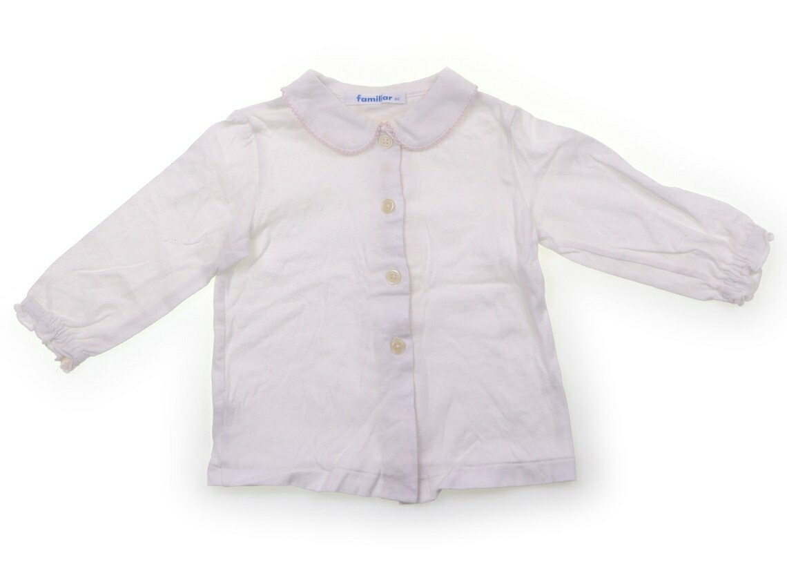 ファミリア familiar Tシャツ・カットソー 80 女の子 白、ピンク 子供服 ベビー服 キッズ アウトレット ユーズド 【中古】キッズ・ベビー・マタニティ