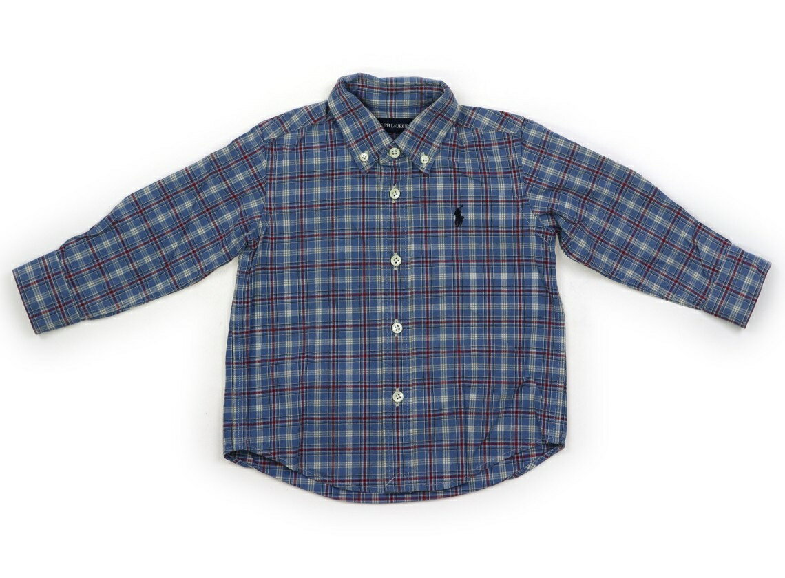 ラルフローレン Ralph Lauren シャツ・ブラウス 90 男の子 ブルー系チェック 子供服 ベビー服 キッズ アウトレット ユーズド 【中古】キッズ・ベビー・マタニティ
