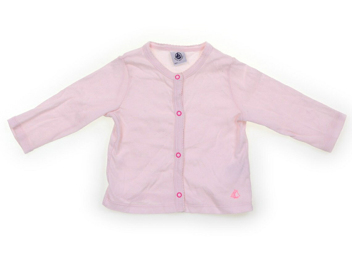 プチバトー PETIT BATEAU カーディガン 60 女の子 パウダーピンク 子供服 ベビー服 キッズ アウトレッ..