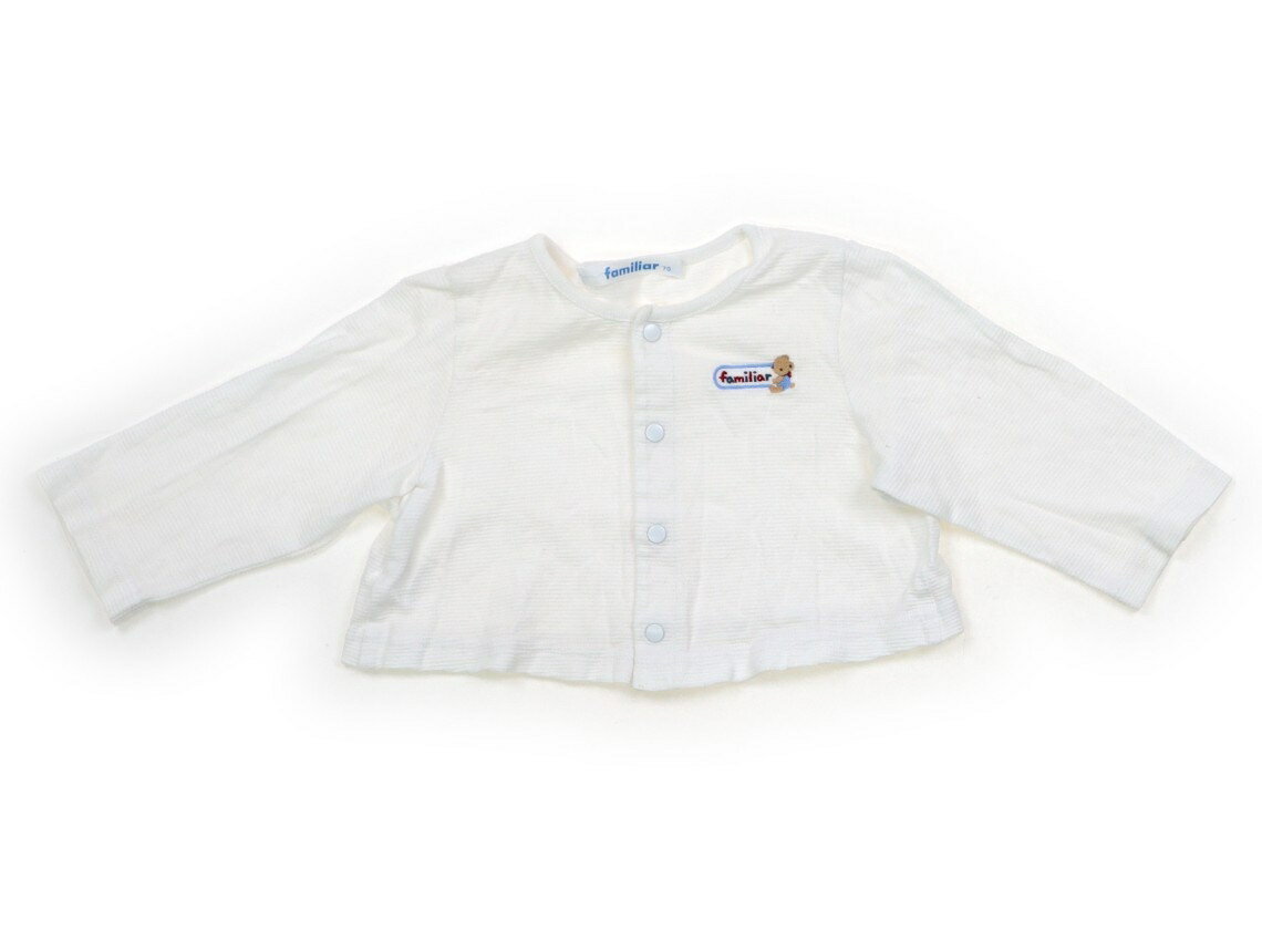 羊毛衫 - ファミリア familiar カーディガン 70 男の子 ホワイト 子供服 ベビー服 キッズ アウトレット ユーズド 【中古】キッズ・ベビー・マタニティ