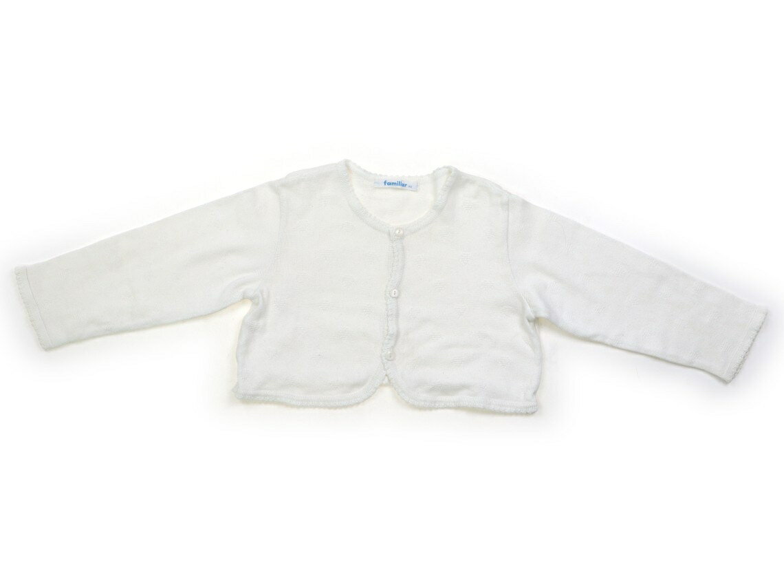 ファミリア familiar カーディガン 90 女の子 白 子供服 ベビー服 キッズ アウトレット ユーズド 【中古】キッズ・ベビー・マタニティ
