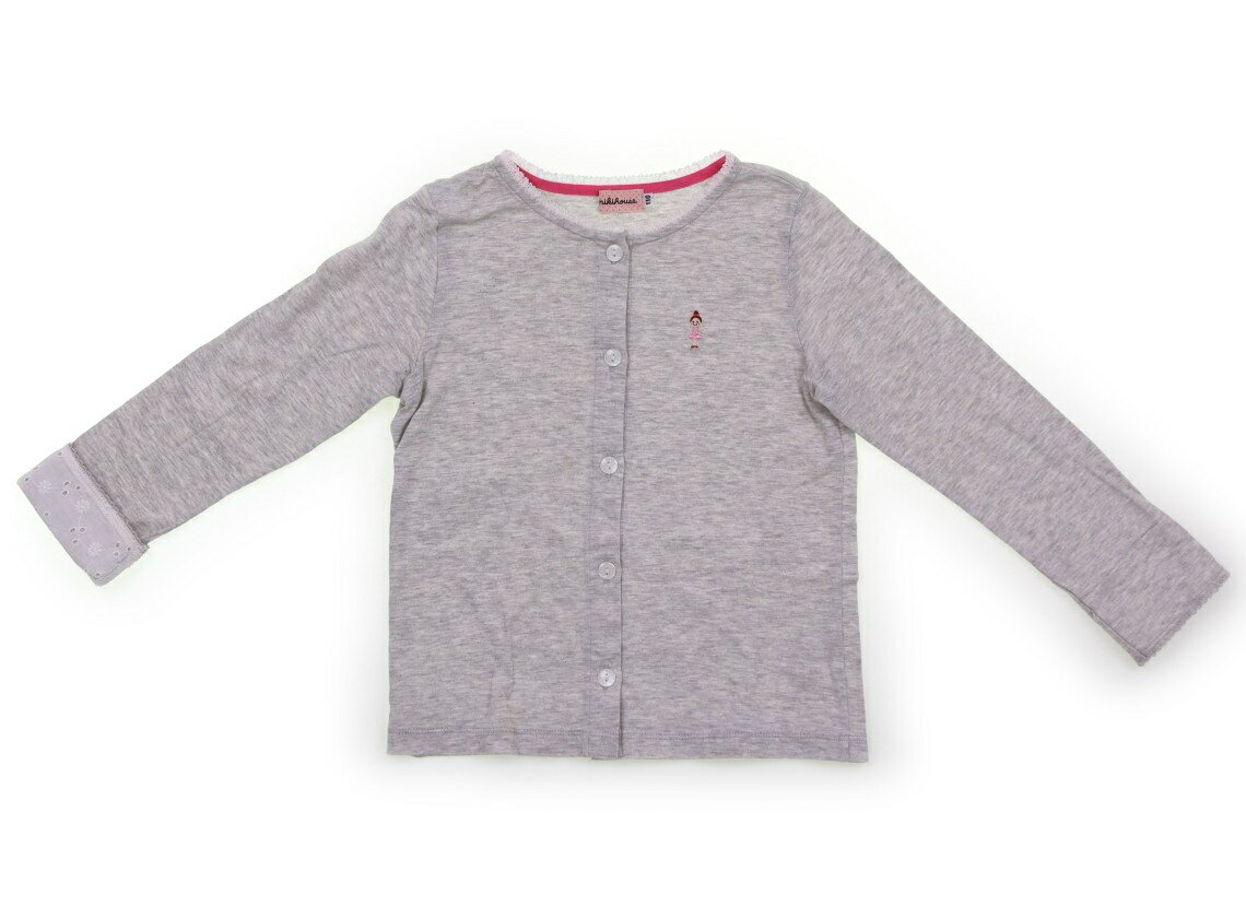 ミキハウス miki HOUSE カーディガン 110 女の子 グレーミックス 子供服 ベビー服 キッズ アウトレット ユーズド 【中古】キッズ・ベビー・マタニティ