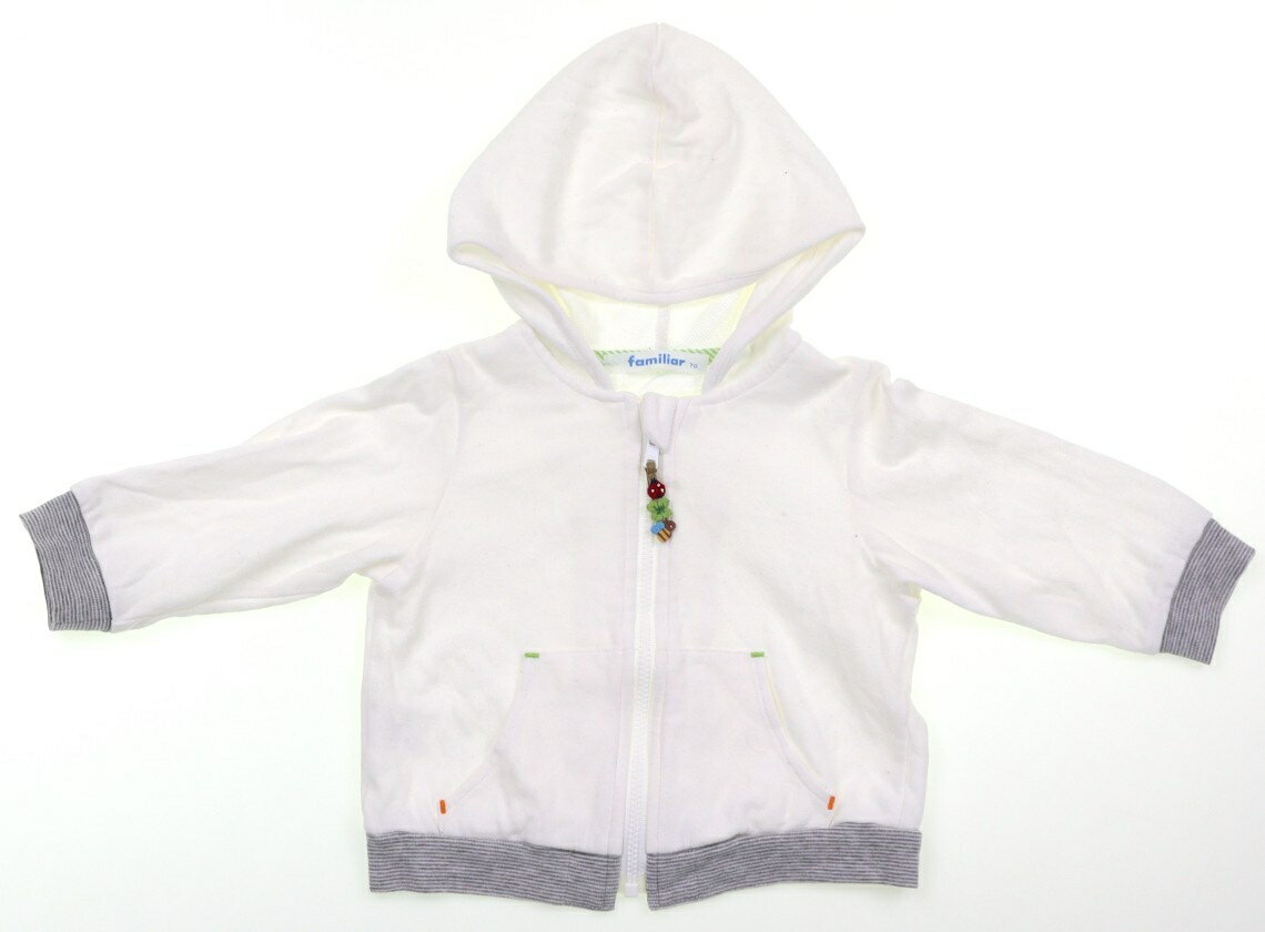 ファミリア familiar パーカー 70 女の子 ホワイト 子供服 ベビー服 キッズ アウトレット ユーズド 【中古】キッズ・ベビー・マタニティ