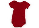 プチバトー PETIT BATEAU ロンパース 80 女の子 赤 子供服 ベビー服 キッズ アウトレット ユーズド 【中古】キッズ・ベビー・マタニティ