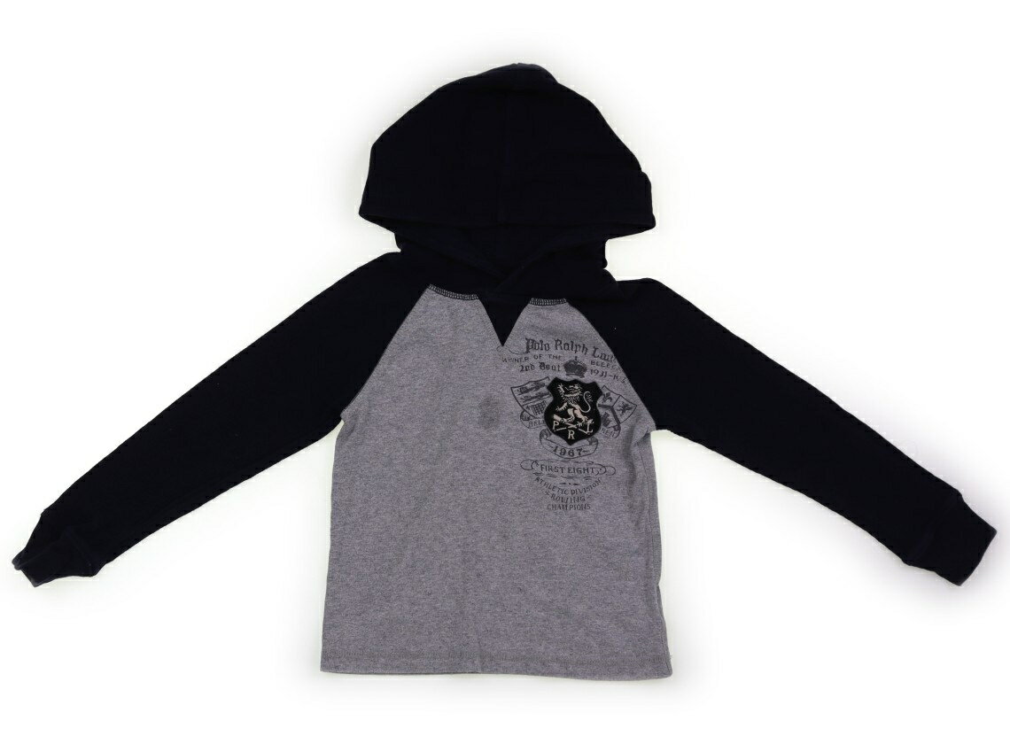 ポロラルフローレン POLO RALPH LAUREN パーカー 110 男の子 ネイビー・杢グレー 子供服 ベビー服 キッズ アウトレット ユーズド 【中古】キッズ・ベビー・マタニティ