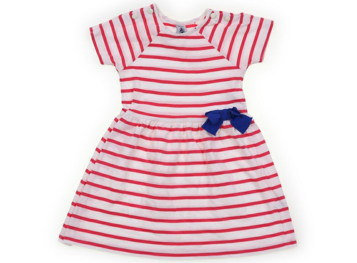 プチバトー PETIT BATEAU ワンピース 80 女の子 ピンク・オフボーダー 子供服 ベビー服 キッズ アウトレット ユーズド キッズ・ベビー・マタニティ