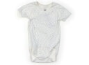プチバトー PETIT BATEAU ロンパース 60 女の子 白、青ドット 子供服 ベビー服 キッズ アウトレット ユーズド 【中古】キッズ・ベビー・マタニティ(4)
