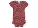 プチバトー PETIT BATEAU ロンパース 80 男の子 赤ボーダー 子供服 ベビー服 キッズ アウトレット ユーズド 【中古】キッズ・ベビー・マタニティ