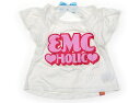 アースマジック EARTHMAGIC Tシャツ・カットソー 110 女の子 白・ロゴプリント 子供服 ベビー服 キッズ アウトレット ユーズド 【中古】キッズ・ベビー・マタニティ(4)