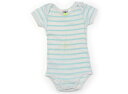プチバトー PETIT BATEAU ロンパース 80 女の子 パステルブルーボーダー 子供服 ベビー服 キッズ アウトレット ユーズド 【中古】キッズ・ベビー・マタニティ(4)