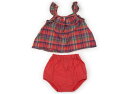 ラグマート Rag Mart 上下セット 90 女の子 コーラルピンク・ブルーチェック 子供服 ベビー服 キッズ アウトレット ユーズド 【中古】キッズ・ベビー...