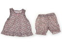 べべ BeBe 上下セット 70 女の子 アイボリー・ピンク・花柄 子供服 ベビー服 キッズ アウトレット ユーズド 【中古】キッズ・ベビー・マタニティ