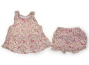 べべ BeBe 上下セット 70 女の子 ホワイト・ピンク系草花 子供服 ベビー服 キッズ アウトレット ユーズド 【中古】キッズ・ベビー・マタニティ