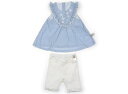 デイブアンドベラ Dave&Bella 上下セット 70 女の子 水色・白 子供服 ベビー服 キッズ アウトレット ユーズド 【中古】キッズ・ベビー・マタニティ