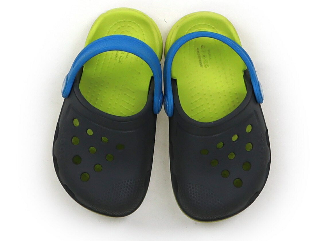 クロックス CROCS サンダル 靴15cm～ 男の子 グレー、青、黄色 子供服 ベビー服 キッズ アウトレット ユーズド 【中古】キッズ・ベビー・マタニティ