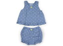 べべ BeBe 上下セット 70 女の子 ライトブルー、ドット 子供服 ベビー服 キッズ アウトレット ユーズド 【中古】キッズ・ベビー・マタニティ