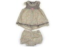 べべ BeBe 上下セット 80 女の子 ベージュ、ピンク、黄、グリーン、花柄 子供服 ベビー服 キッズ アウトレット ユーズド 【中古】キッズ・ベビー・マタニ...