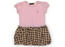 べべ BeBe チュニック 90 女の子 ピンク、ベージュ、黒 子供服 ベビー服 キッズ アウトレット ユーズド 【中古】キッズ・ベビー・マタニティ