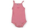 プチバトー PETIT BATEAU コンビネゾン 95 女の子 ピンク・ボーダー 子供服 ベビー服 キッズ アウトレット ユーズド 【中古】キッズ・ベビー・マ...